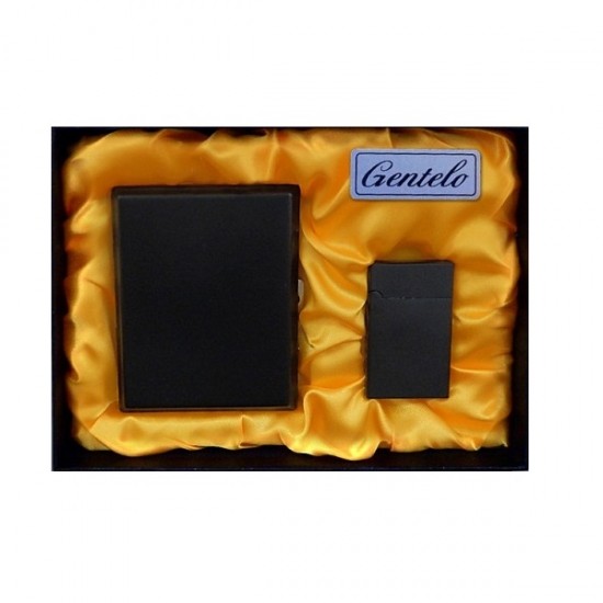 Cigaretnica z vžigalnikom Black Matte